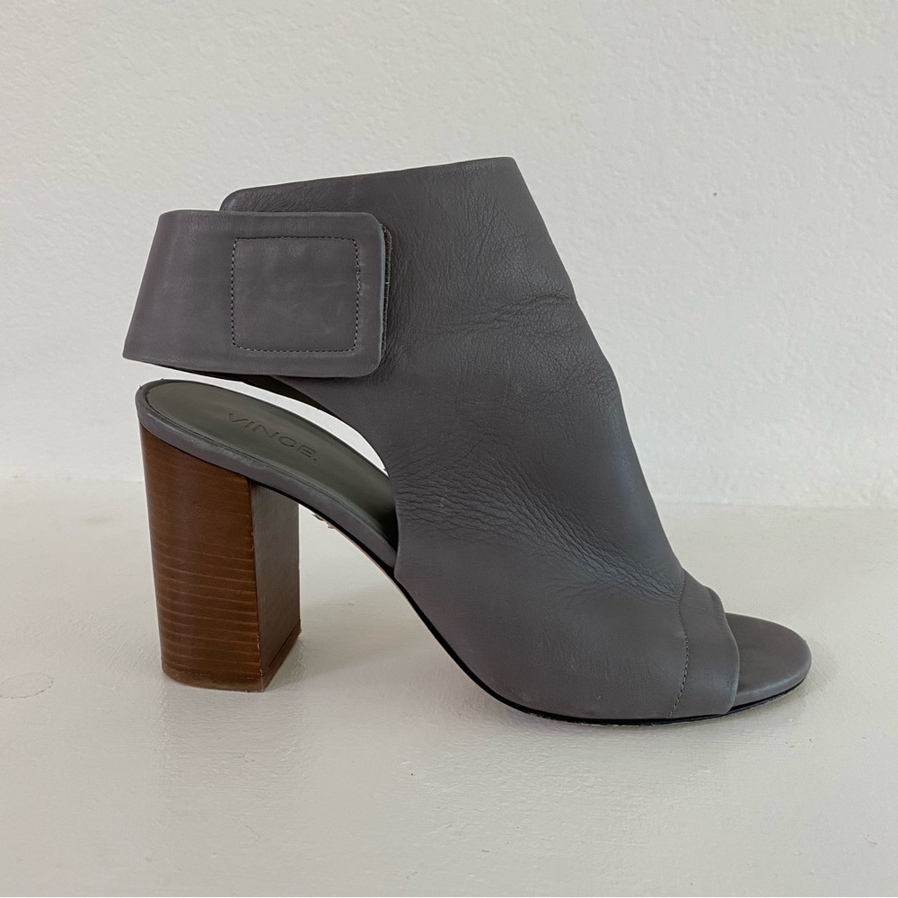 Vince ‘Faye’ Open Toe Gray Bootie